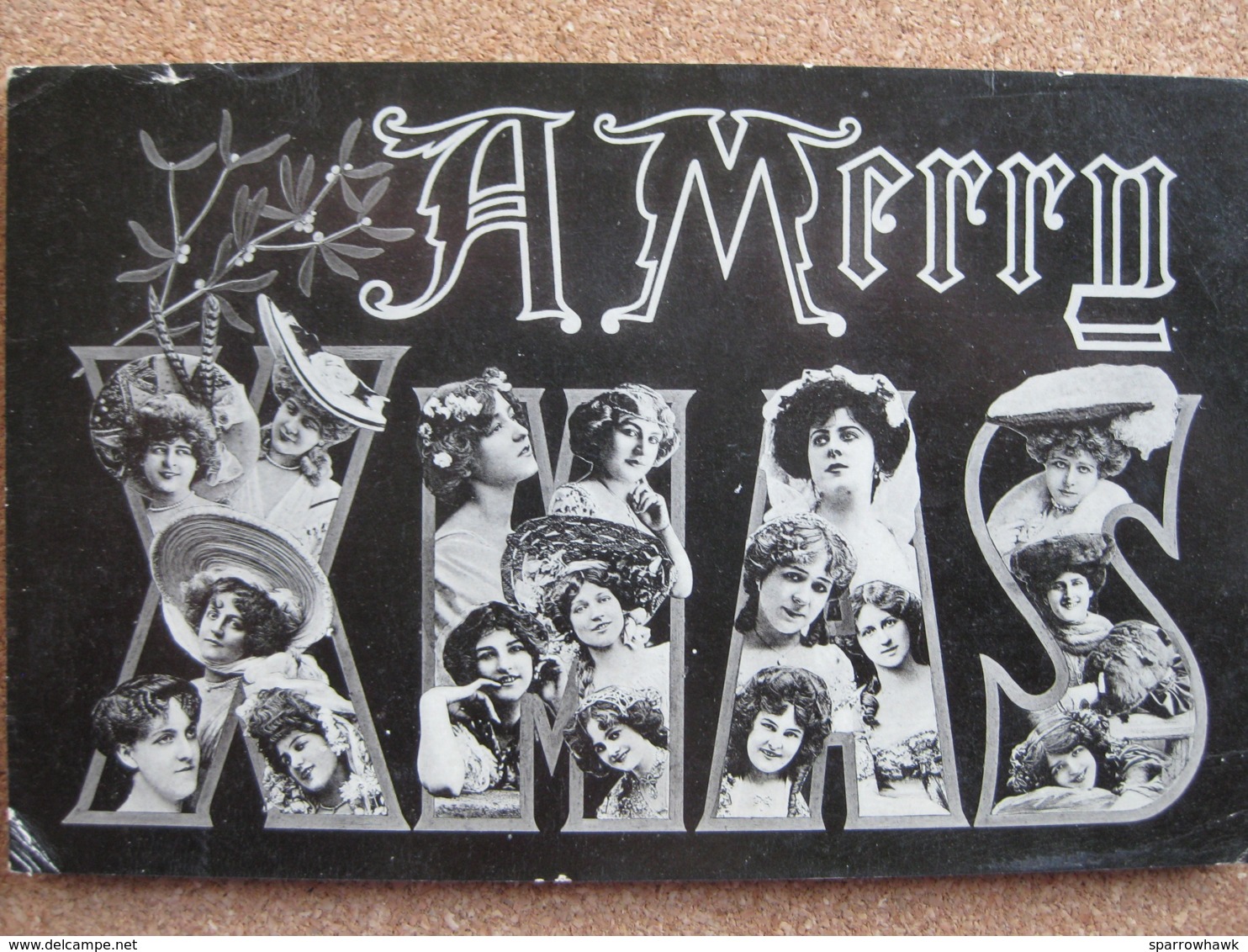 A Merry XMAS - Posted 1907 (Large Letters With Theatre Stars) - Autres & Non Classés