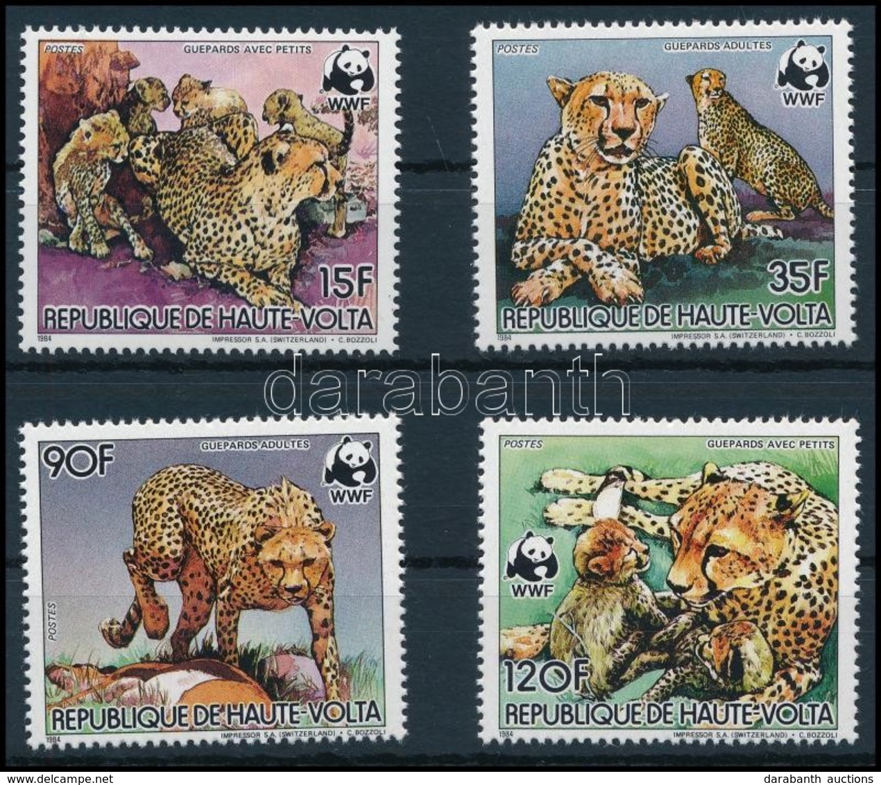 ** 1984 WWF Gepárdok Sor,
WWF Cheetah Set
Mi 957-960 - Otros & Sin Clasificación