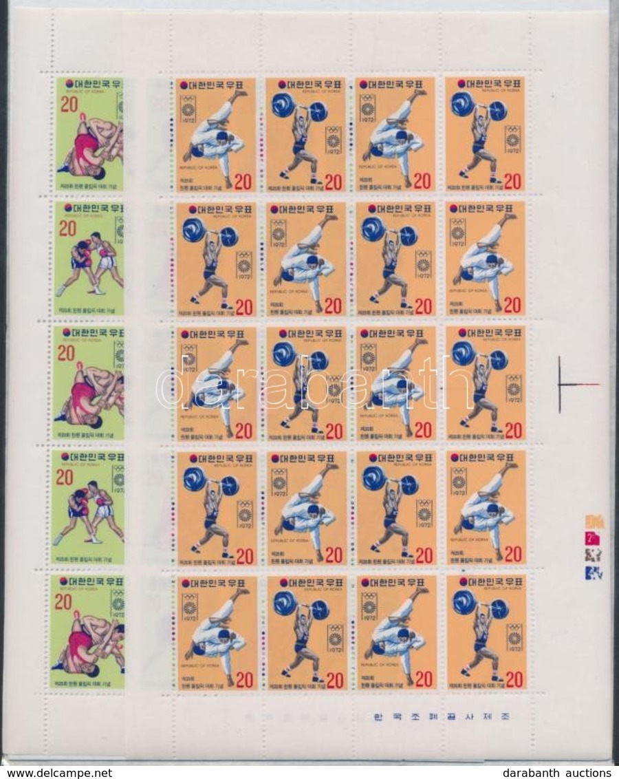 ** 1972 Nyári Olimpiai Játékok, München Kisívsor Mi 845-848 - Otros & Sin Clasificación