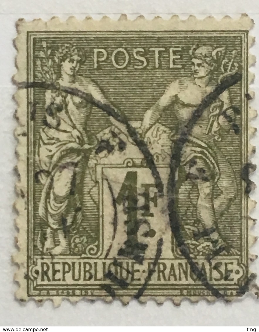 Timbre France YT 72 1876-78 SAGE (type I) 1 F Bronze (côte 12 Euros) – 15 - 1876-1878 Sage (Type I)