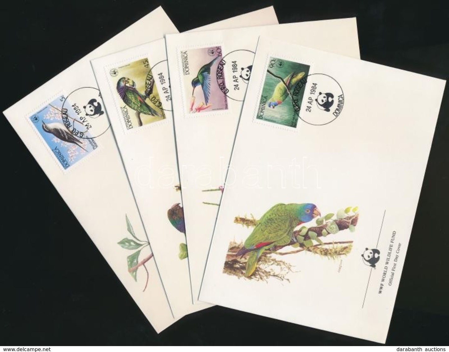 ** 1984 WWF: Madarak Sor Mi 836-839 + 4 FDC - Otros & Sin Clasificación