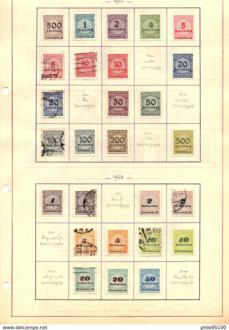 lot + 450 timbres Allemagne 1852 à 1933