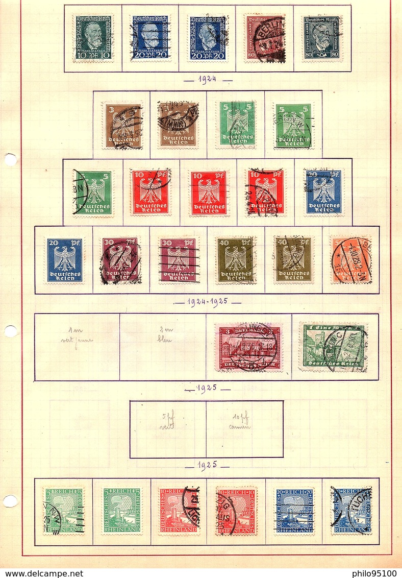 lot + 450 timbres Allemagne 1852 à 1933