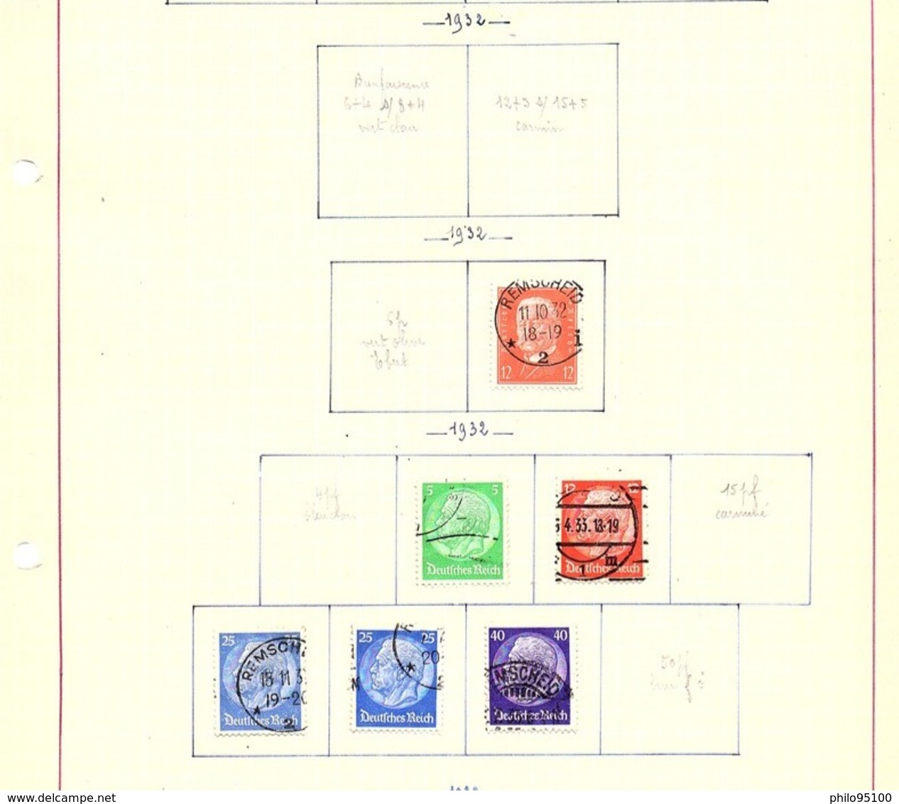 lot + 450 timbres Allemagne 1852 à 1933