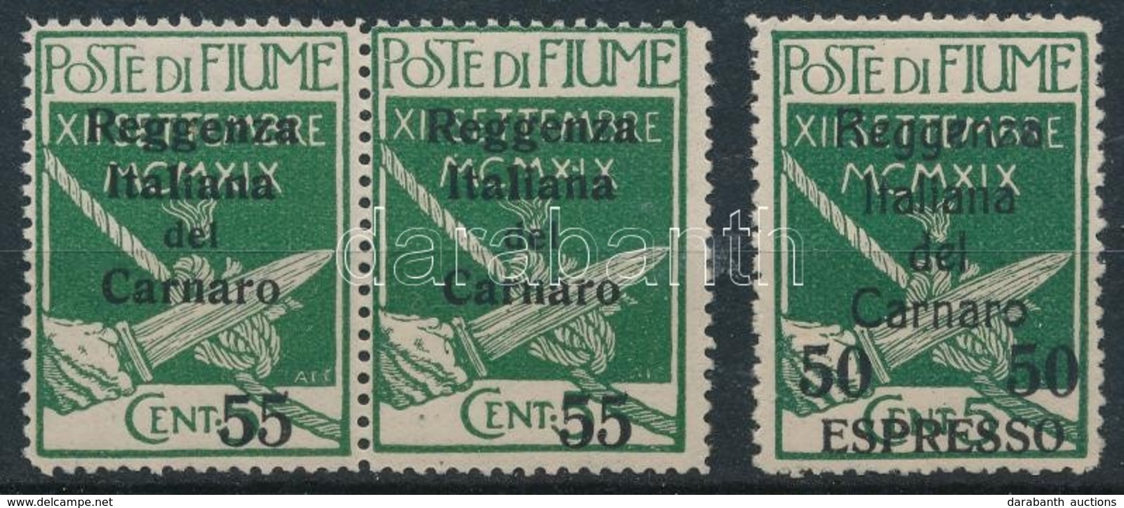 ** Carnaro-sziget 1920 Mi 12 Pár / Pair + 19 (Mi EUR 290,-) - Otros & Sin Clasificación