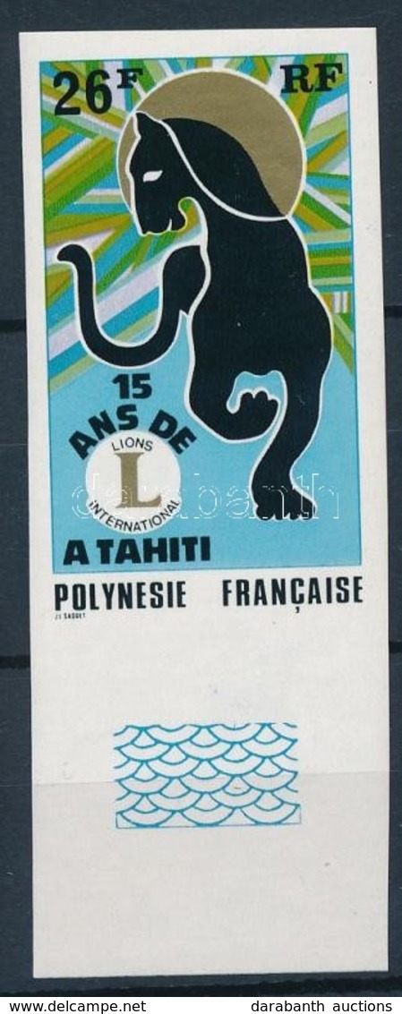 ** 1975 15 éves A Lions -club Tahiti Vágott Bélyeg - Other & Unclassified