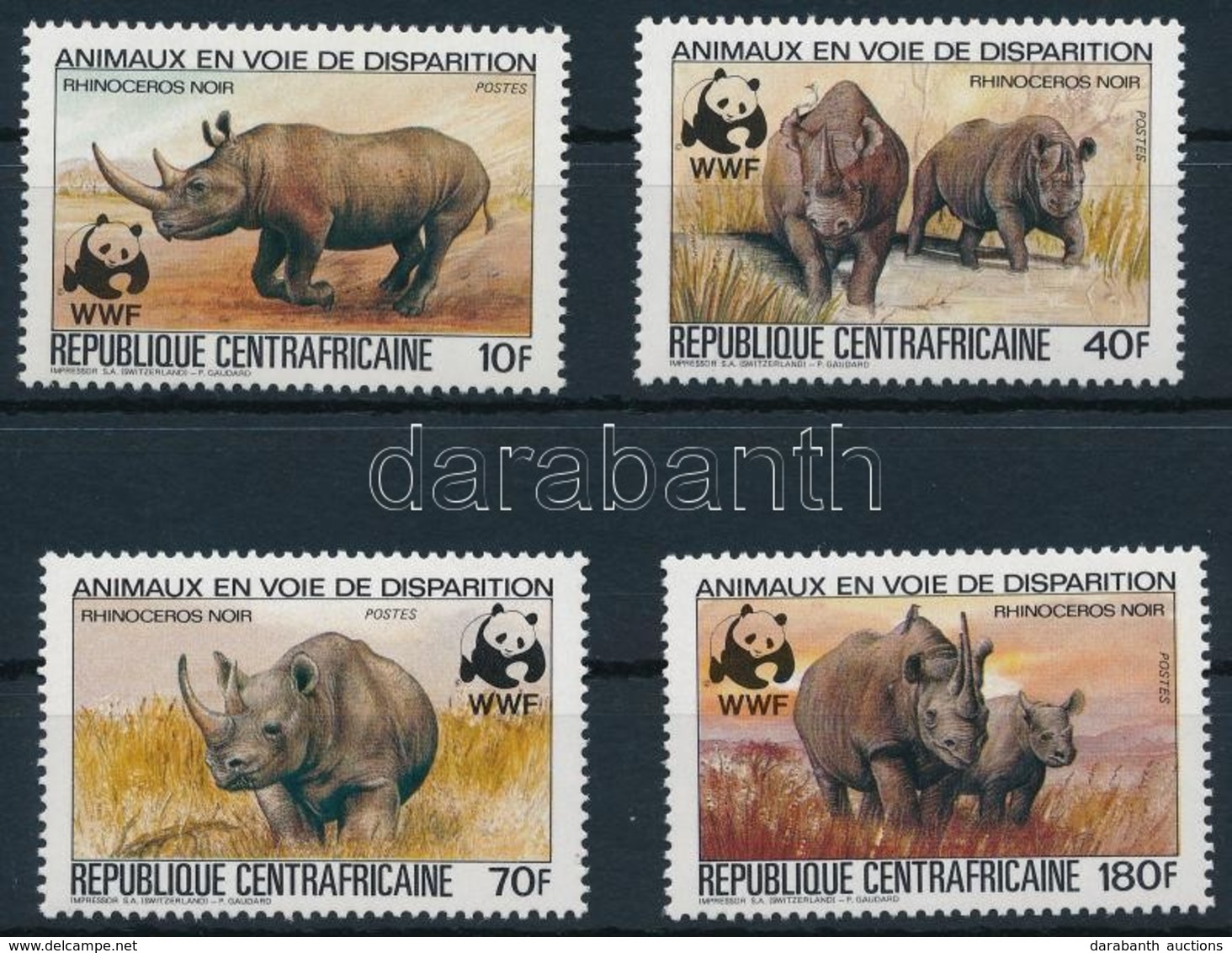 ** 1983 WWF Orrszarvú Sor,
WWF Rhinos Set
Mi 985-988 - Otros & Sin Clasificación