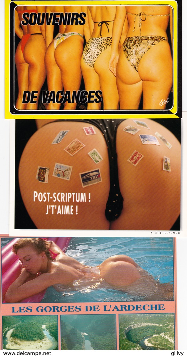 PIN-UPS / SOUVENIRS DE VACANCES - Lot 15 Cartes - Pin-Ups