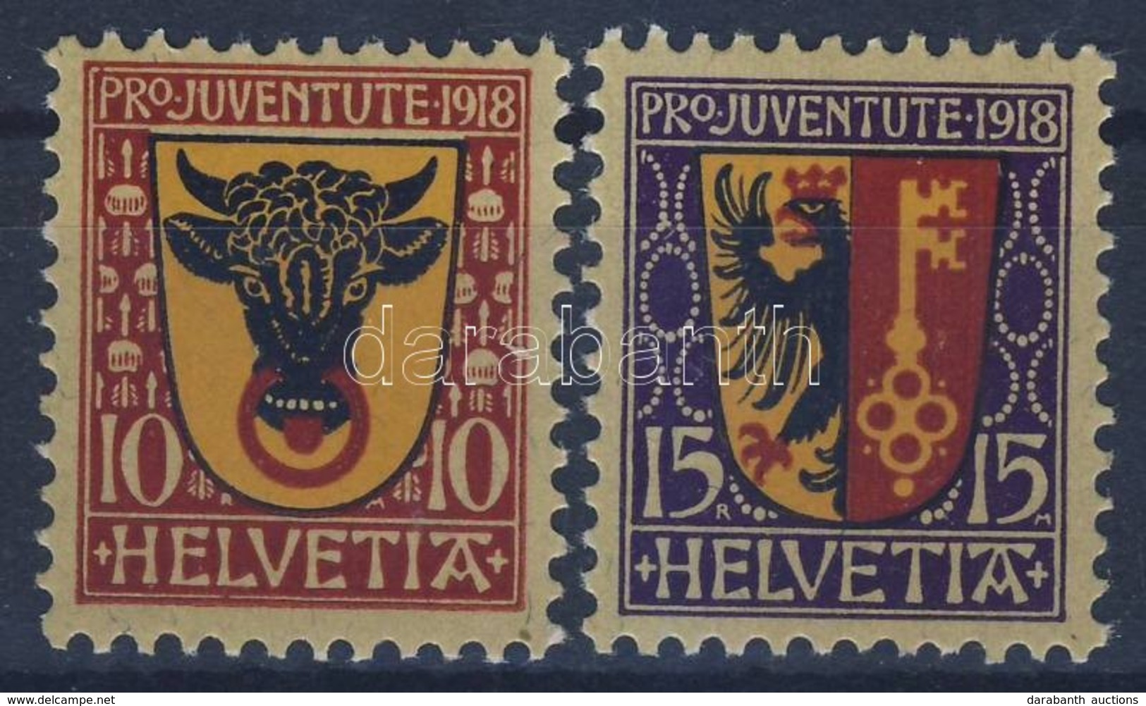 ** 1918 Pro Juventute Mi 143-144 - Otros & Sin Clasificación