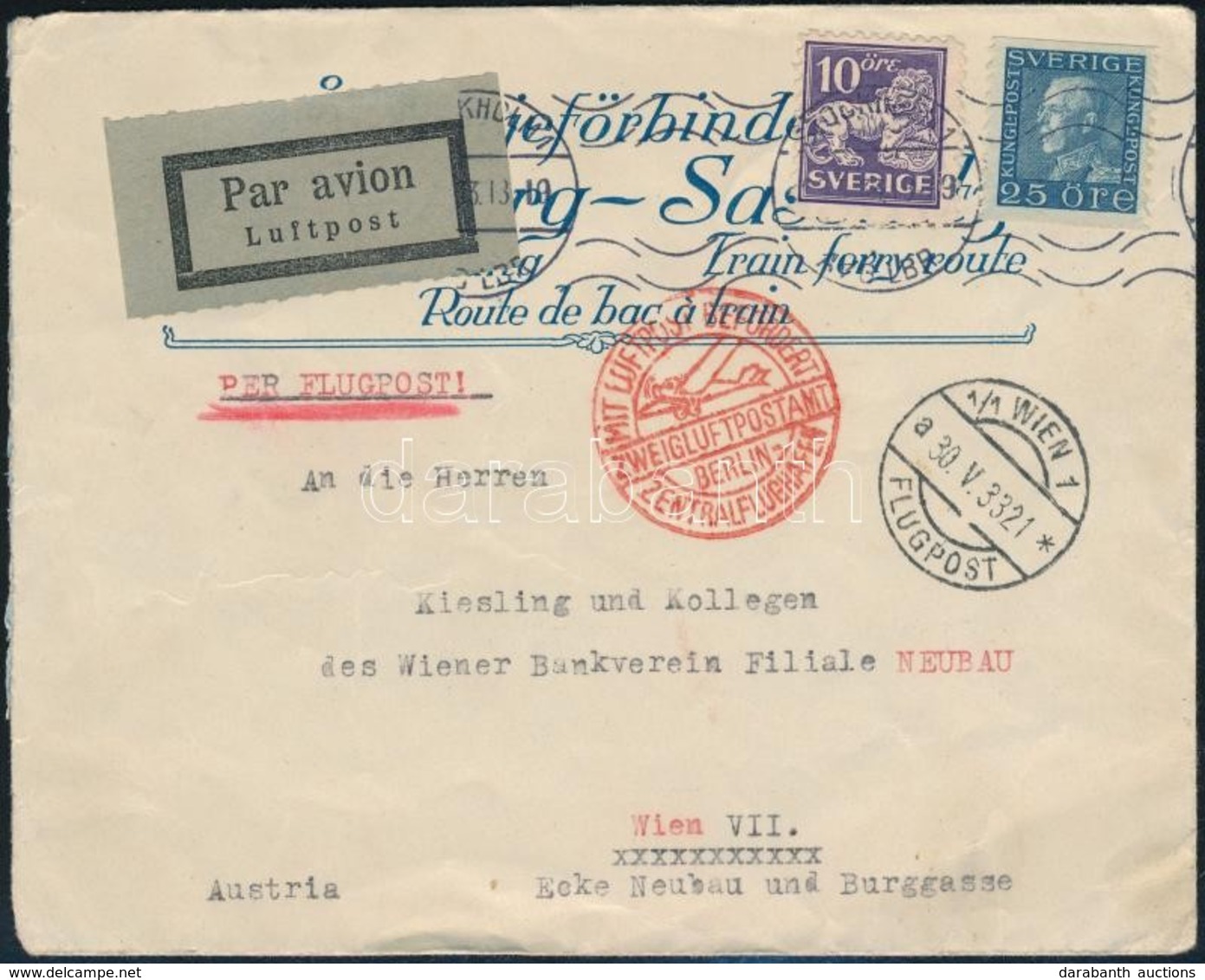 1933 Légi Levél Bécsbe / Airmail Cover To Vienna - Sonstige & Ohne Zuordnung