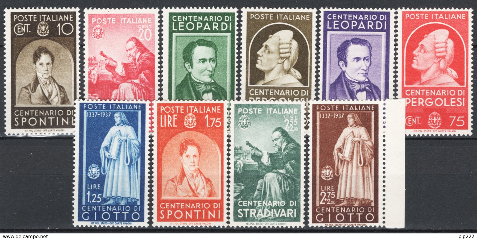 Italia Regno 1937 Sass.426/35 **/MNH VF/F - Ungebraucht