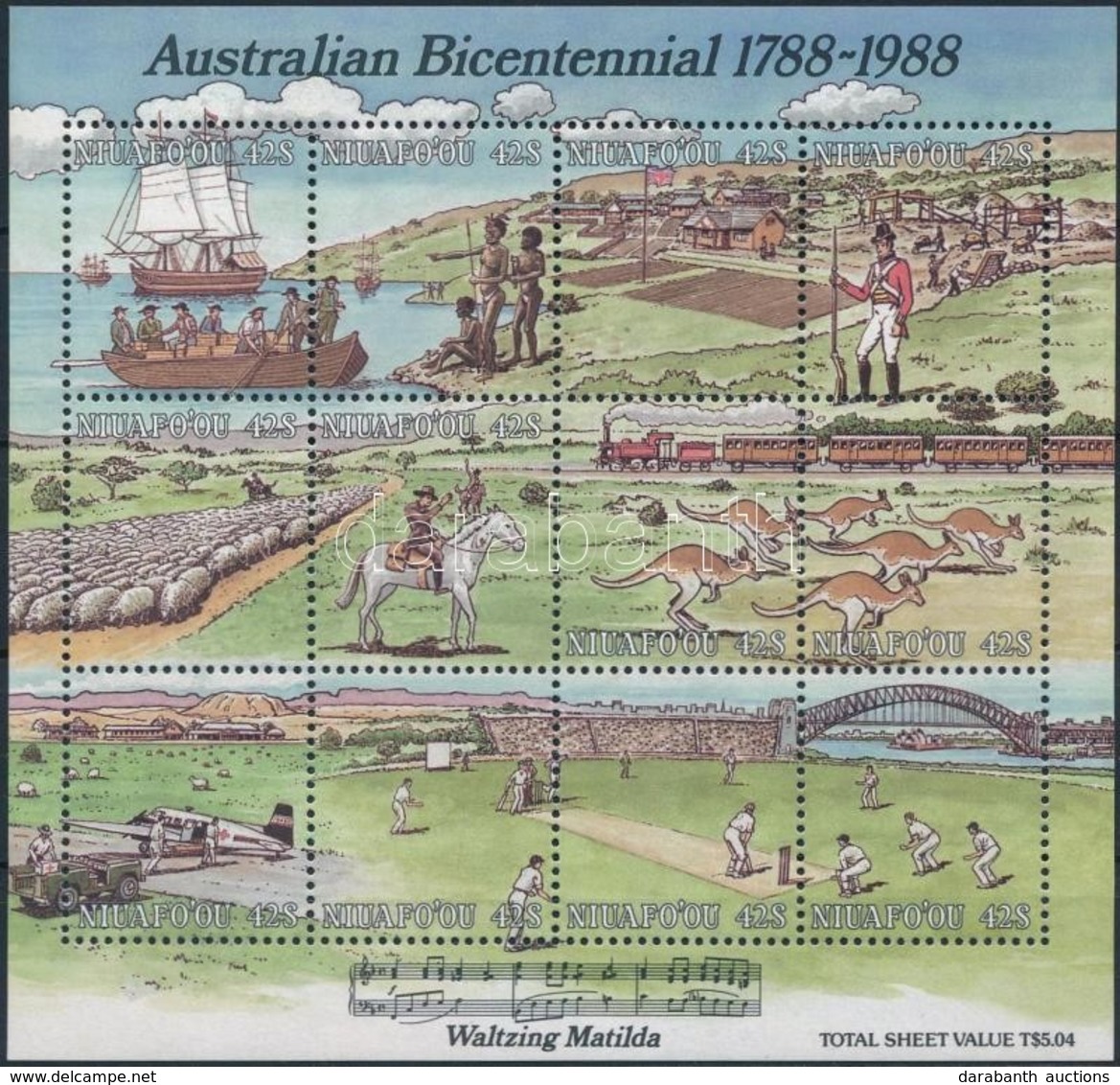 ** 1988 200 éve Gyarmatosították Ausztráliát Blokk Mi 6 - Otros & Sin Clasificación