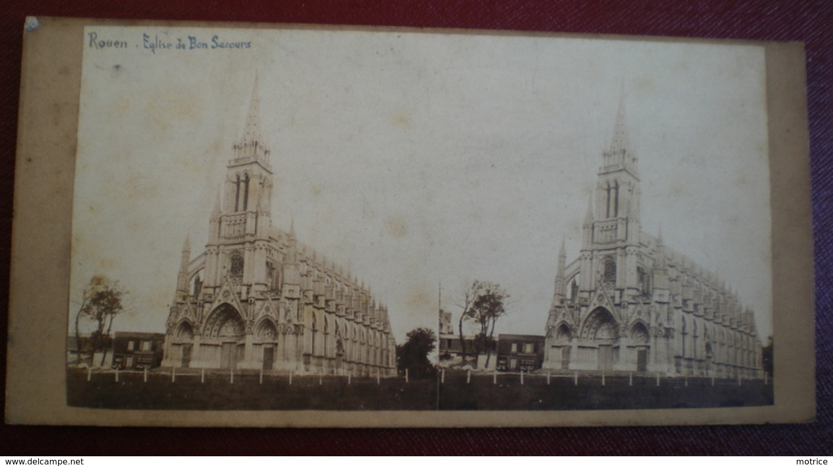 VUE STÉRÉOSCOPIQUE    -  Rouen, église De Bon Secours. - Photos Stéréoscopiques