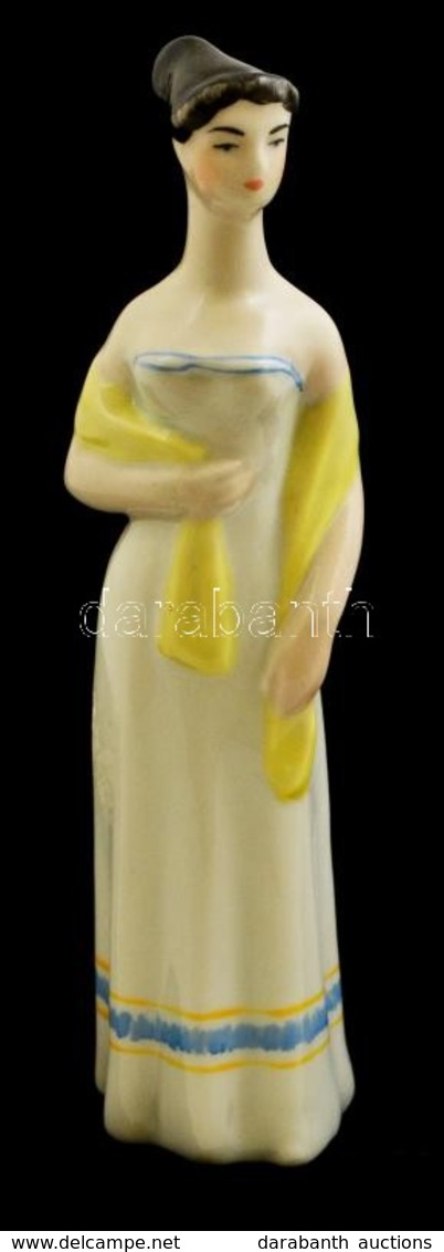 Drasche Női Figura, Kézzel Festett, Jelzett, Hibátlan, M: 17,5 Cm - Otros & Sin Clasificación