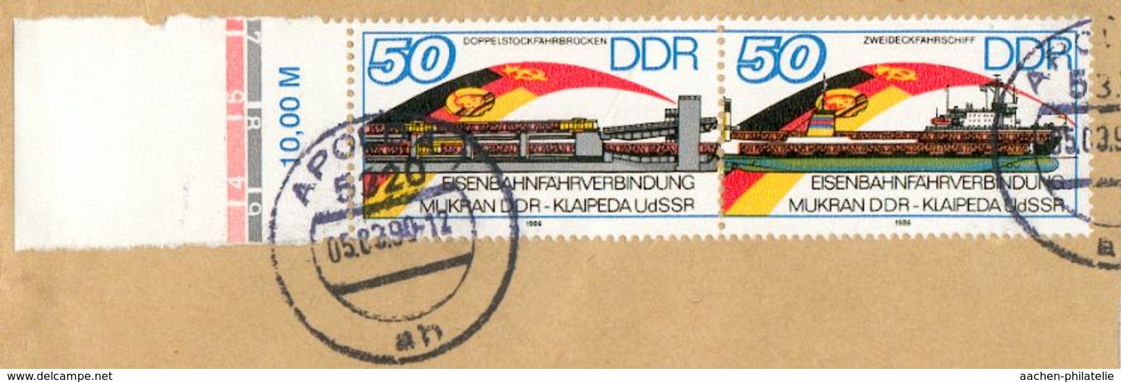 DDR Brief Mi. 3052 I Abart Abstrich Des R Kurz Fx73-2 - Errors & Oddities