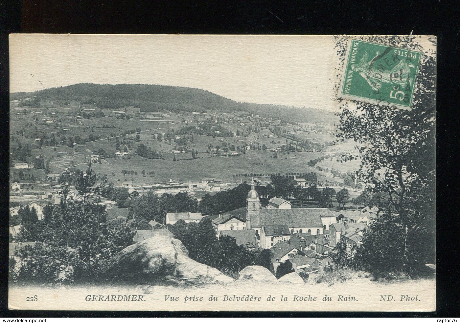 CPA 88 GERARDMER Vue Prise Du Belvédère De La Roche Du Rain - Gerardmer