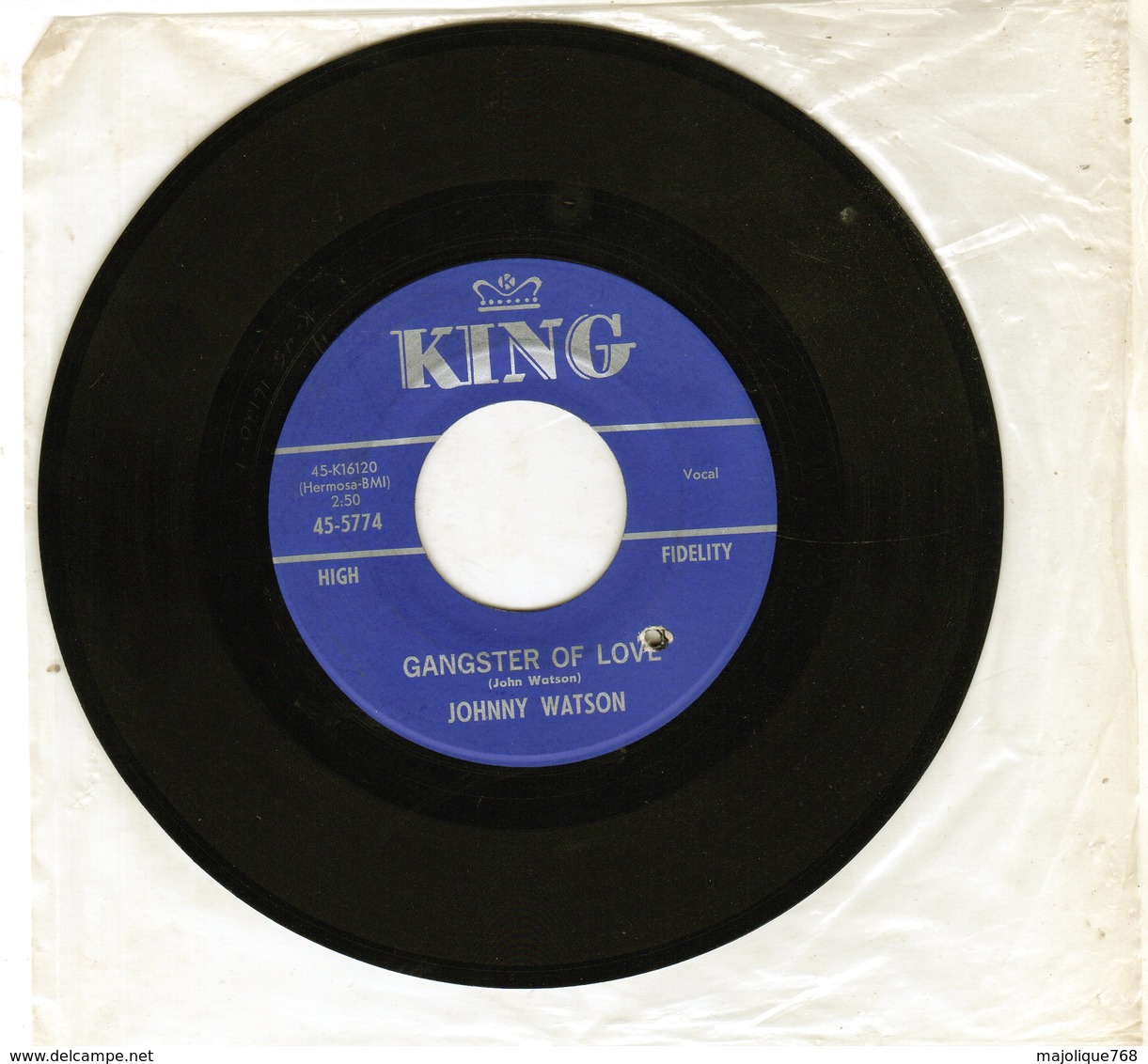 Johnny Watson - Gangster Of LOve - In The Evenin' - Kimg 45-5774 - 1963 US - - Blues