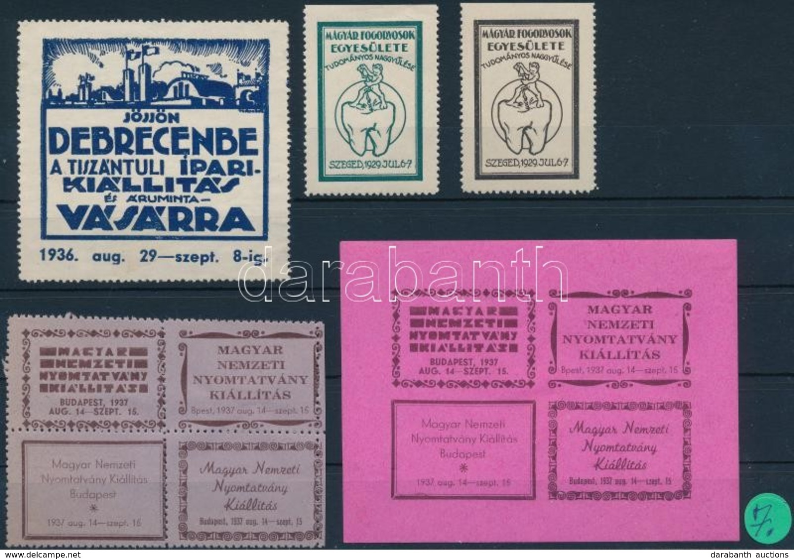 1929-1936 Fogorvosok Egyesülete Debreceni Vásár, 2 Db Fogorvosok Egyesülete Tudományos Nagy Gyűlése Szeged és 2 Db Magya - Sin Clasificación