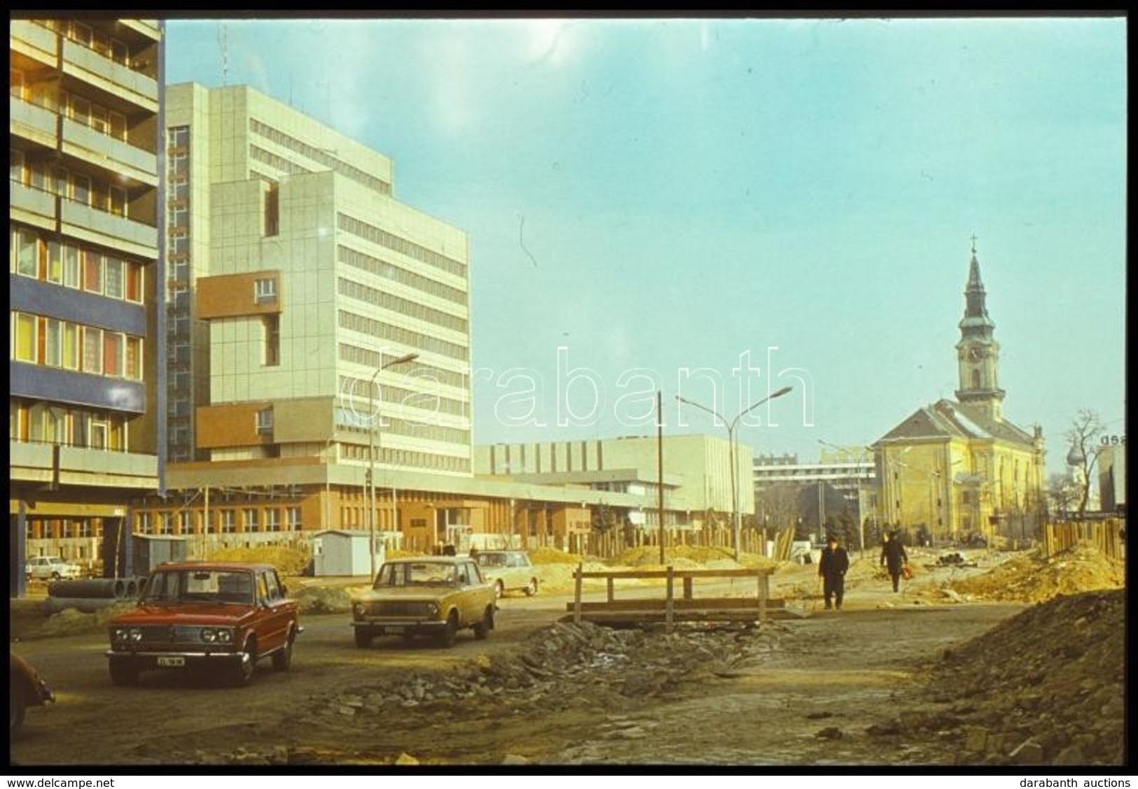 Cca 1975 Kecskemét, Városképek, Utcák és Házak, 55 Db Szabadon Felhasználható, Vintage Színes Diapozitív Felvétel, 24x36 - Sonstige & Ohne Zuordnung