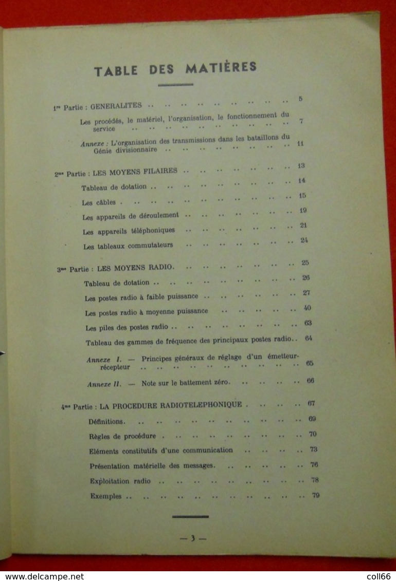 1953 Période Guerre D'Indochine Notice Sur Les Moyens Transmissions Editeur Ecole Génie D'Angers Nombreux Postes Radios - Radios