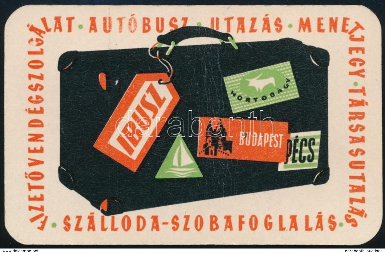 1959 IBUSZ  Reklámos Kártyanaptár - Publicidad