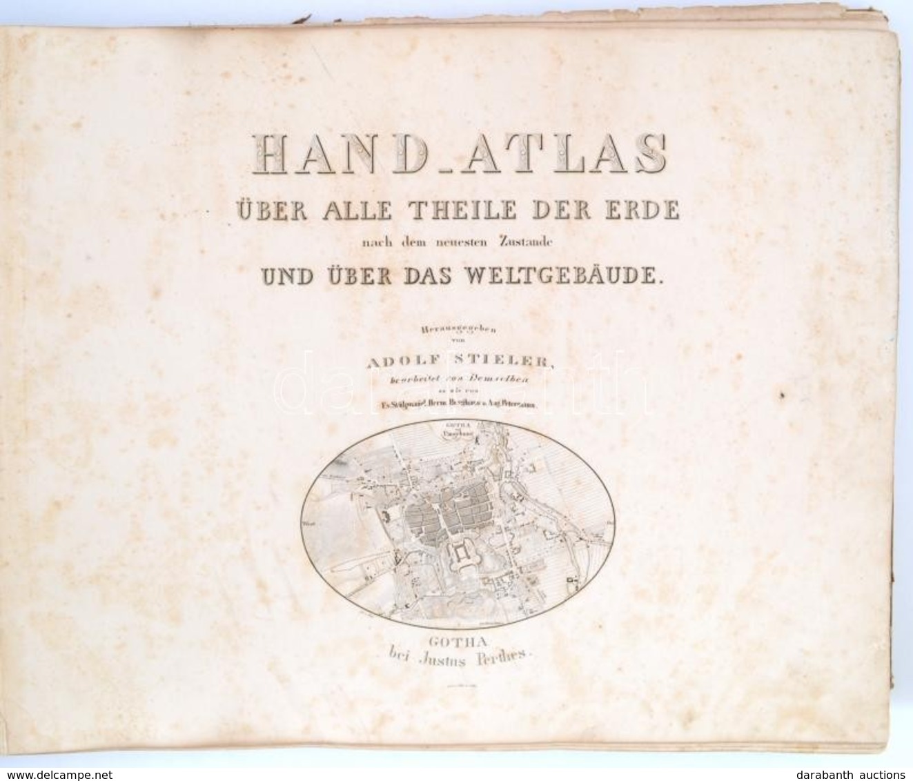 1864 Stieler, Adolf: Hand-atlas über Alle Theile Der Erde Und über Das Weltgebaude. Gotha, 1864, Justus Perthes, 2 Sztl. - Otros & Sin Clasificación