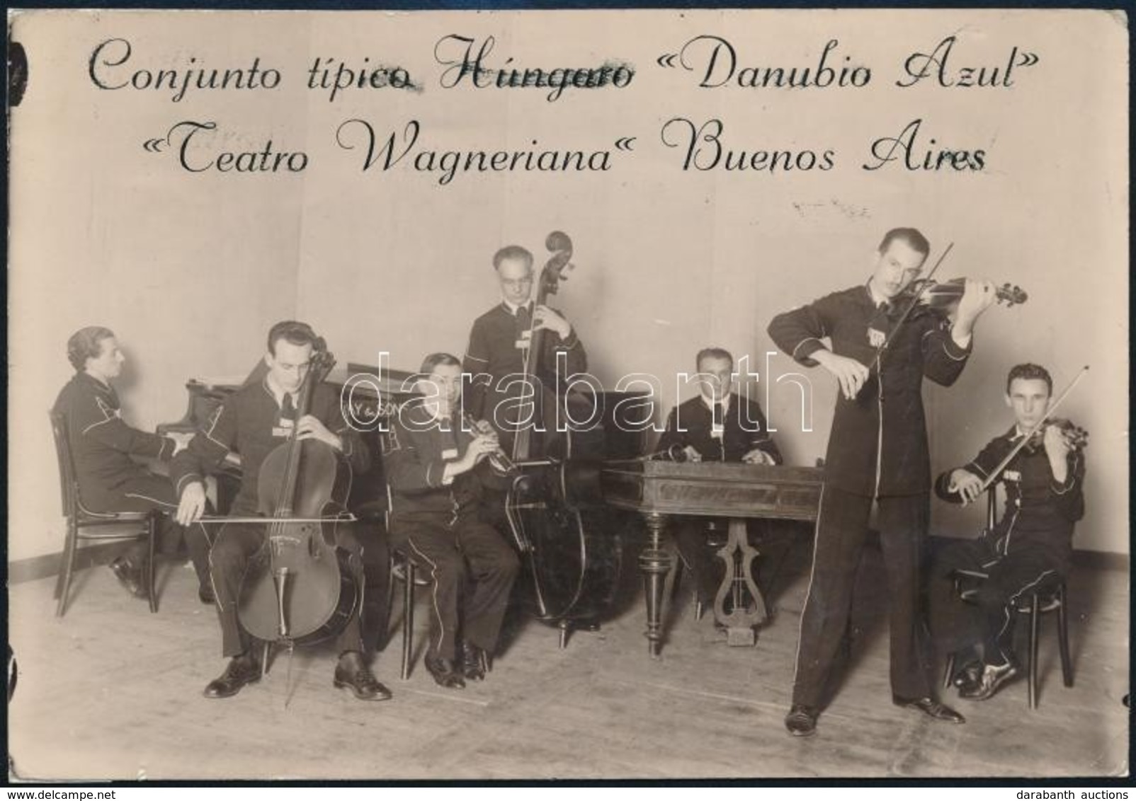 Magyar Zenekar Buenos Airesben. Feliratozott Kép 17x12 Cm - Ohne Zuordnung