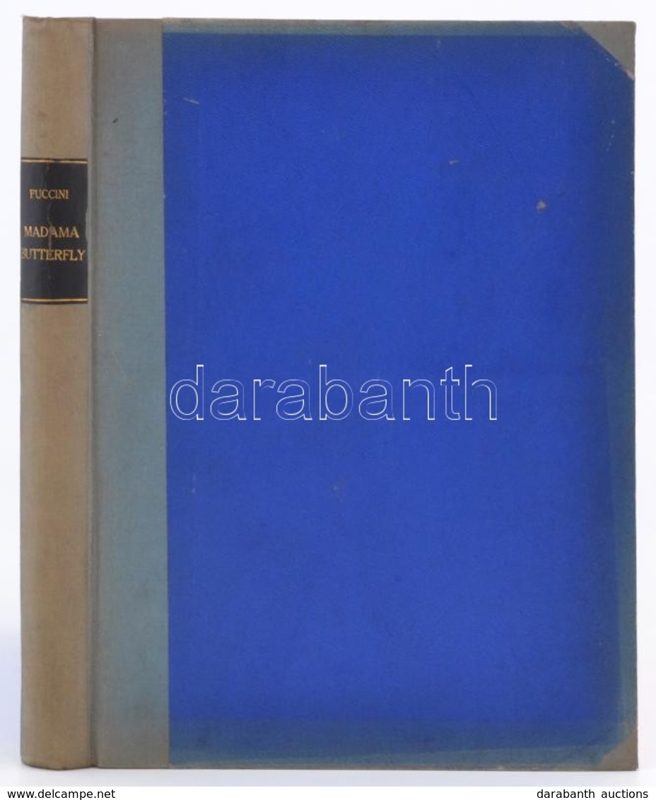 1904 Puccini Pillangókisasszony Zongoraátirat Kottafüzet, Képekkel, Facsimilével. - Sonstige & Ohne Zuordnung