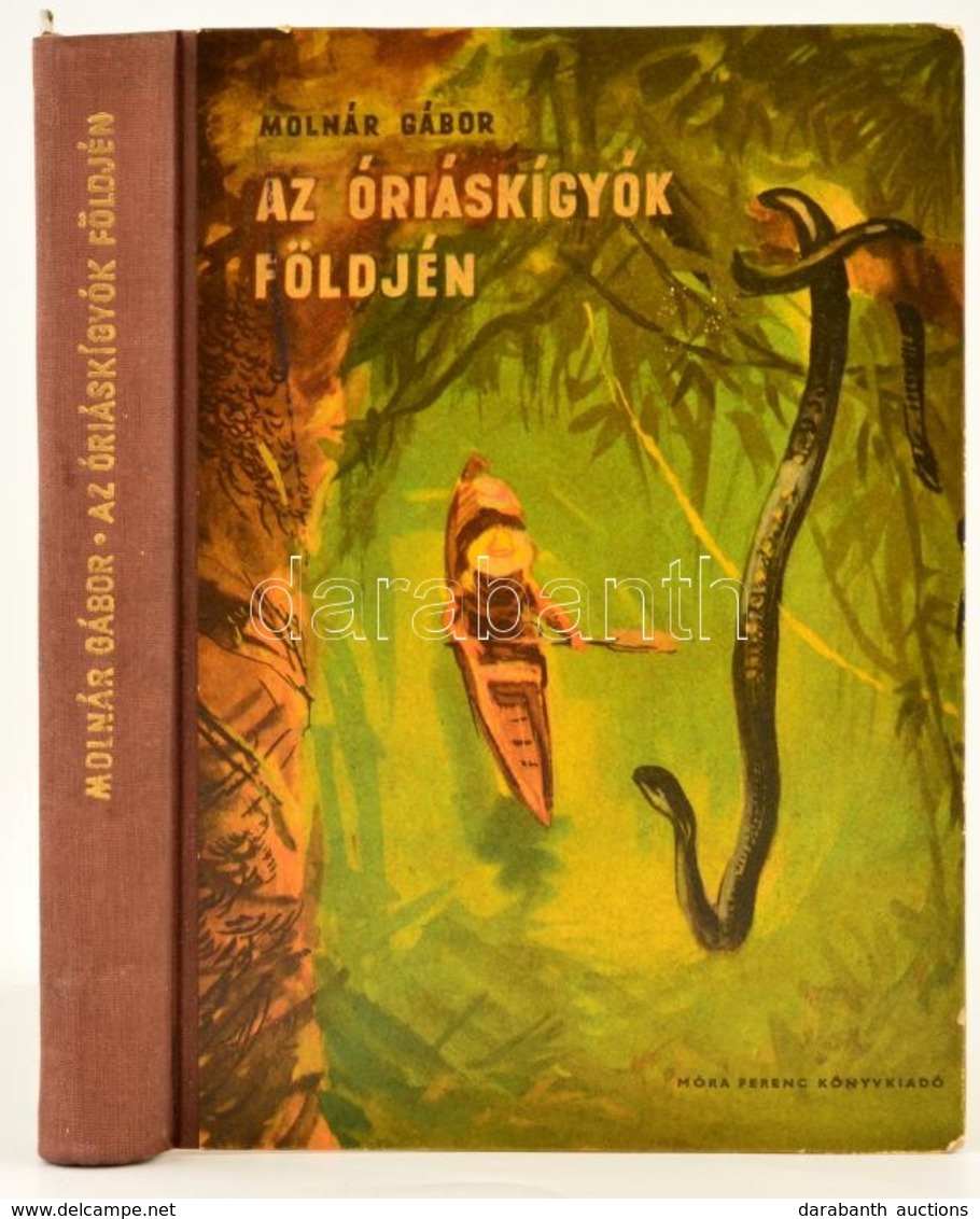 Molnár Gábor: Az óriáskígyók Földjén. Aláírt. Bp., 1962 .Móra - Sin Clasificación