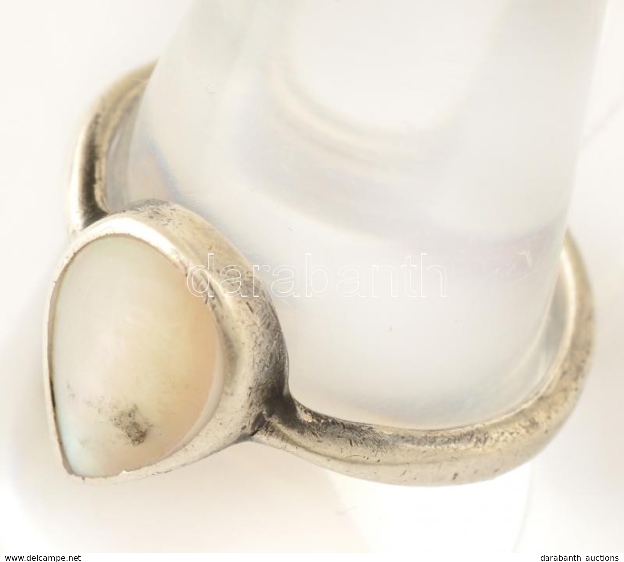 Ezüst Gyűrű Gyönygház Díszítéssel 3,4 G - Sonstige & Ohne Zuordnung