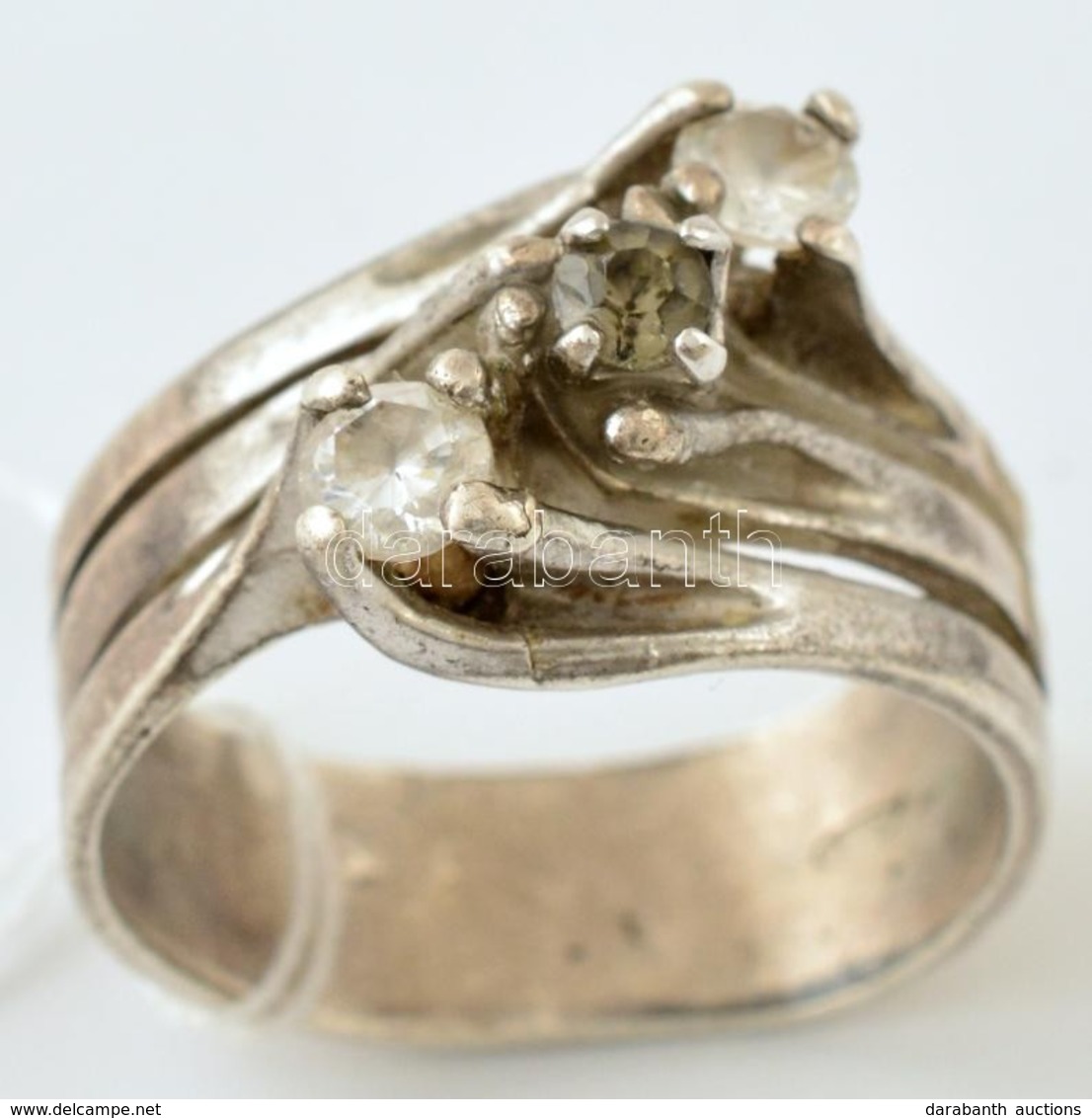 Ezüst Gyűrű, 3 Kővel. 5,2 G - Sonstige & Ohne Zuordnung
