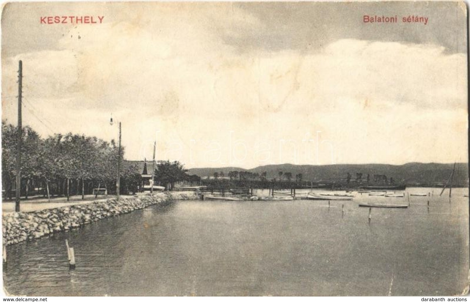 2 Db Régi Balatoni Városképes Lap: Keszthely, Balatonkenese / 2 Pre-1945 Hungarian Town-view Postcards - Sin Clasificación