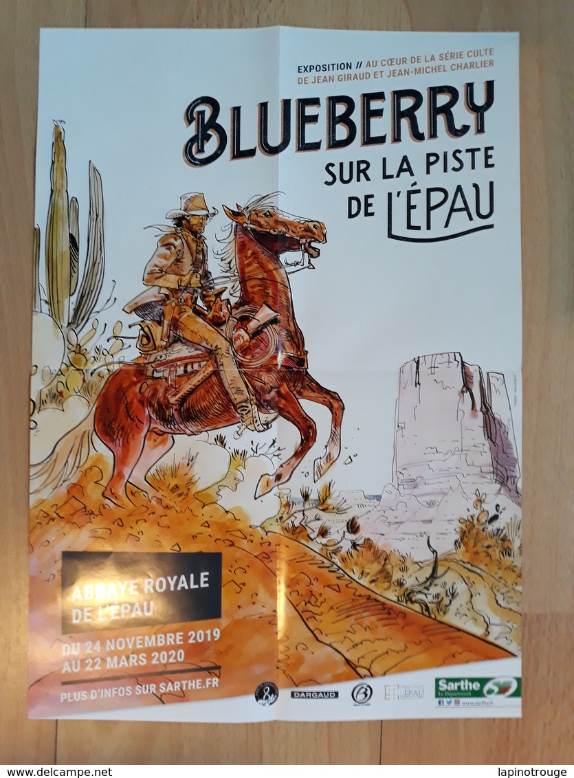 Affiche BLAIN Christophe Exposition Blueberry Abbaye De L'Epau 2019 (Sfar Giraud Charlier - Manifesti & Offsets