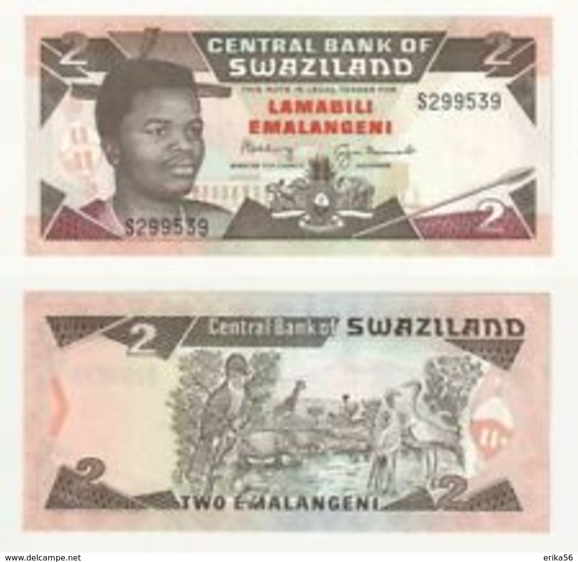 BILLET  SWAZILAND  2 EMALANGENI - Swasiland