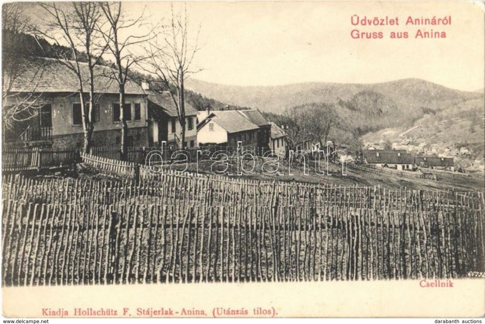 ** T2/T3 Anina, Stájerlakanina, Steierdorf; Csellnik Telep. Kiadja Hollschütz F. / Csellnik Kolonie / Mining Colony, Hou - Sin Clasificación