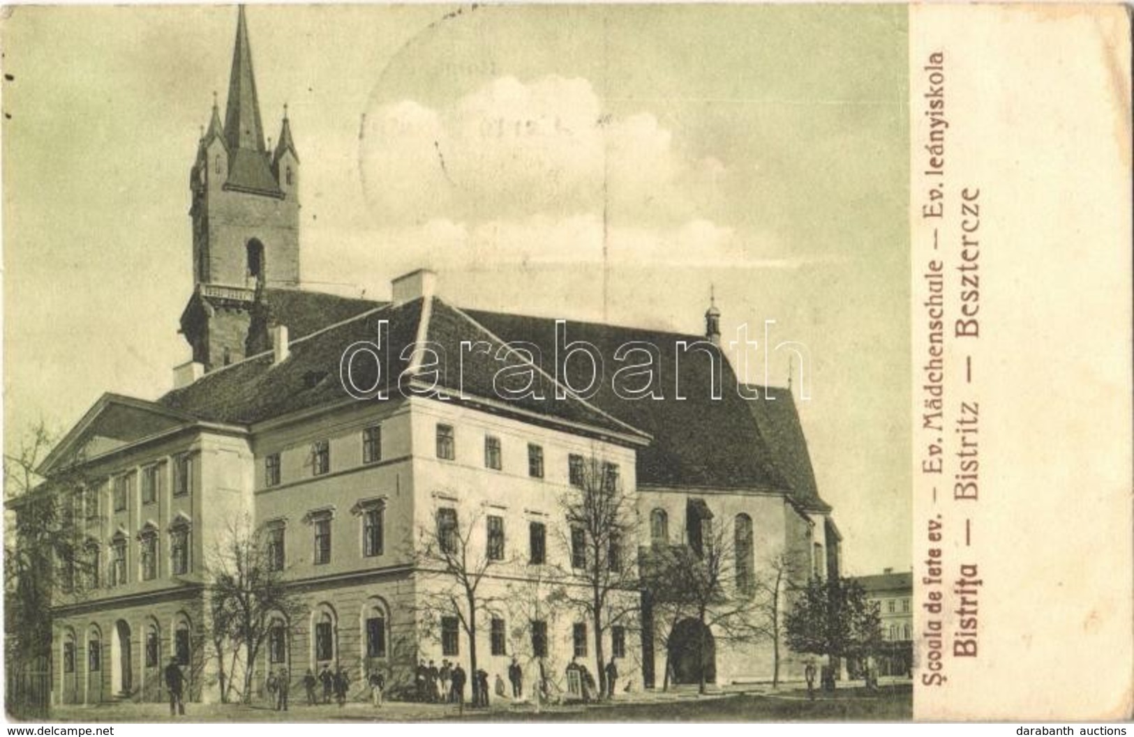 T2/T3 1940 Beszterce, Bistritz, Bistrita; Evangélikus Leányiskola / Girl School + '1940 Beszterce Visszatért' So. Stpl ( - Sin Clasificación