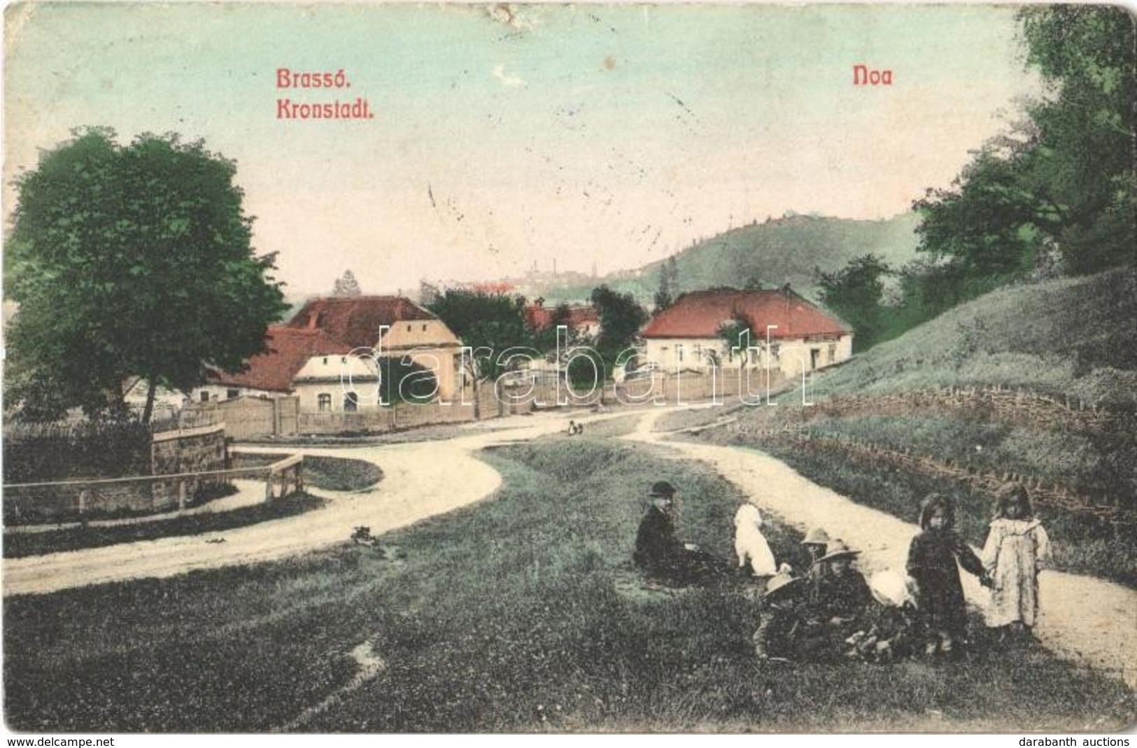 T2/T3 1910 Brassó, Kronstadt, Brasov; Noa, Utca / Street  (Rb) - Ohne Zuordnung