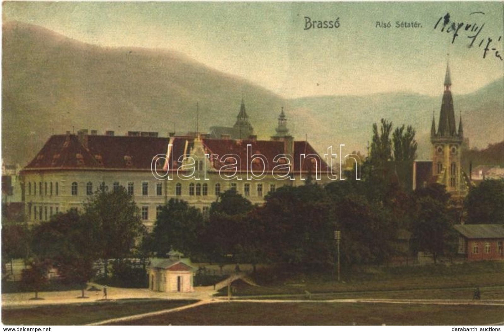 T2 1907 Brassó, Kronstadt, Brasov;  Alsó Sétatér. Zeidner H. Kiadása / Lower Promenade - Sin Clasificación