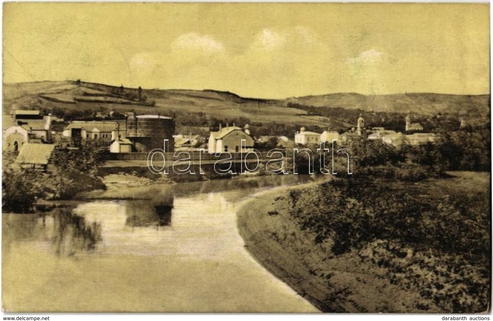 T2 1911 Dicsőszentmárton, Tarnaveni, Diciosanmartin; Gázgyár és Környéke, Zsinagóga / Gas Factory, Synagogue - Ohne Zuordnung