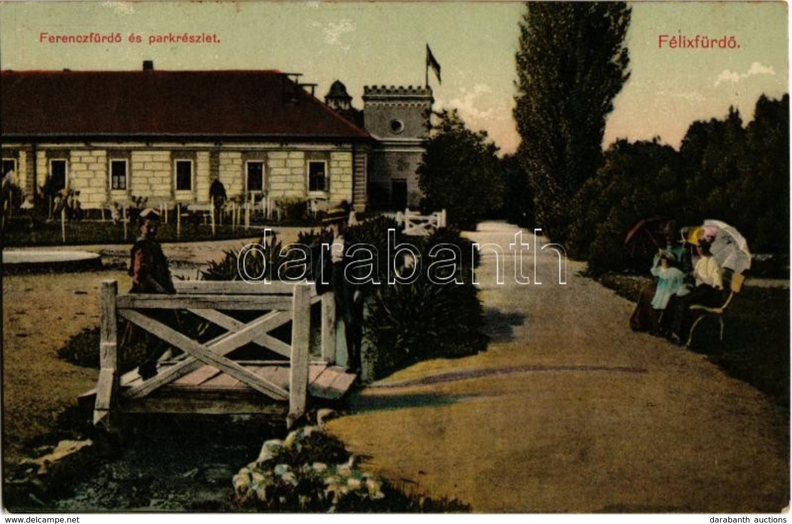 T2 Félixfürdő, Baile Felix; Ferenc Fürdő és Park, Fahíd / Spa And Park With Small Wooden Bridge - Sin Clasificación