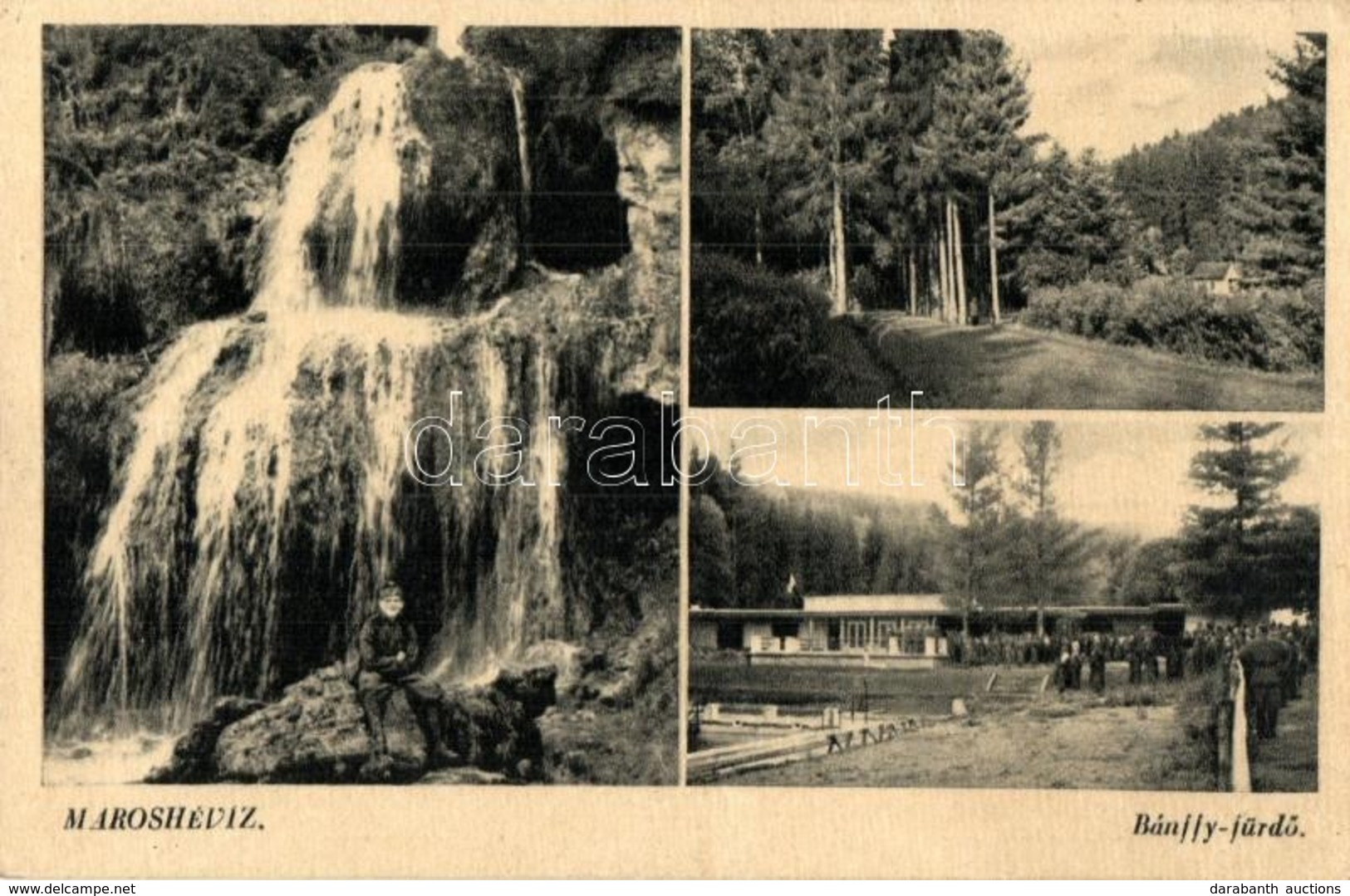 T2 Maroshévíz, Toplita; Bánffy Fürdő, Vízesés / Spa, Bath, Waterfall - Ohne Zuordnung