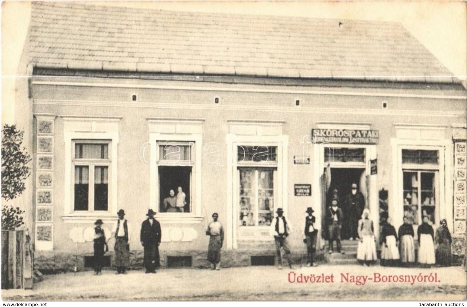 T2/T3 1909 Nagyborosnyó, Nagyborozsnyó, Borosneu Mare; Lisztraktár. Neumann Gerő Kiadása / Flour Warehouse (EK) - Ohne Zuordnung