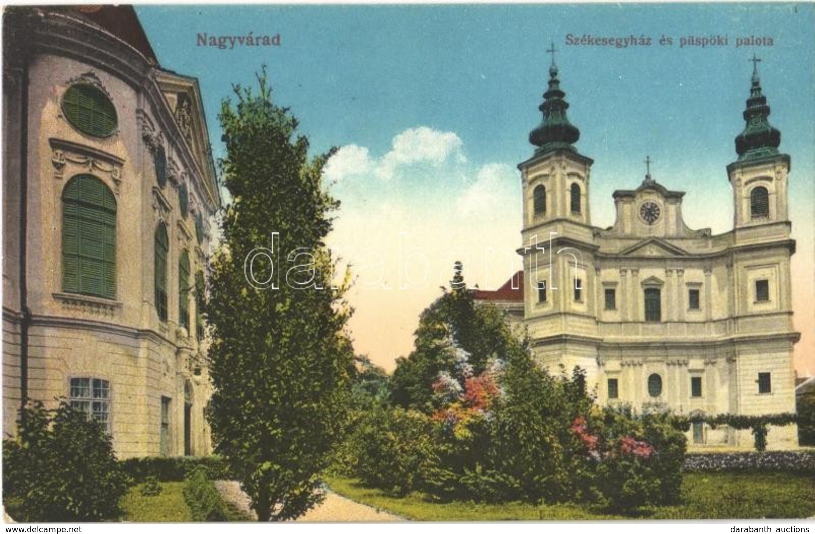 * T2 1916 Nagyvárad, Oradea; Székesegyház és Püspöki Palota / Cathedral, Bishop's Palace + 'Souv. Malteser Ritterborden  - Ohne Zuordnung