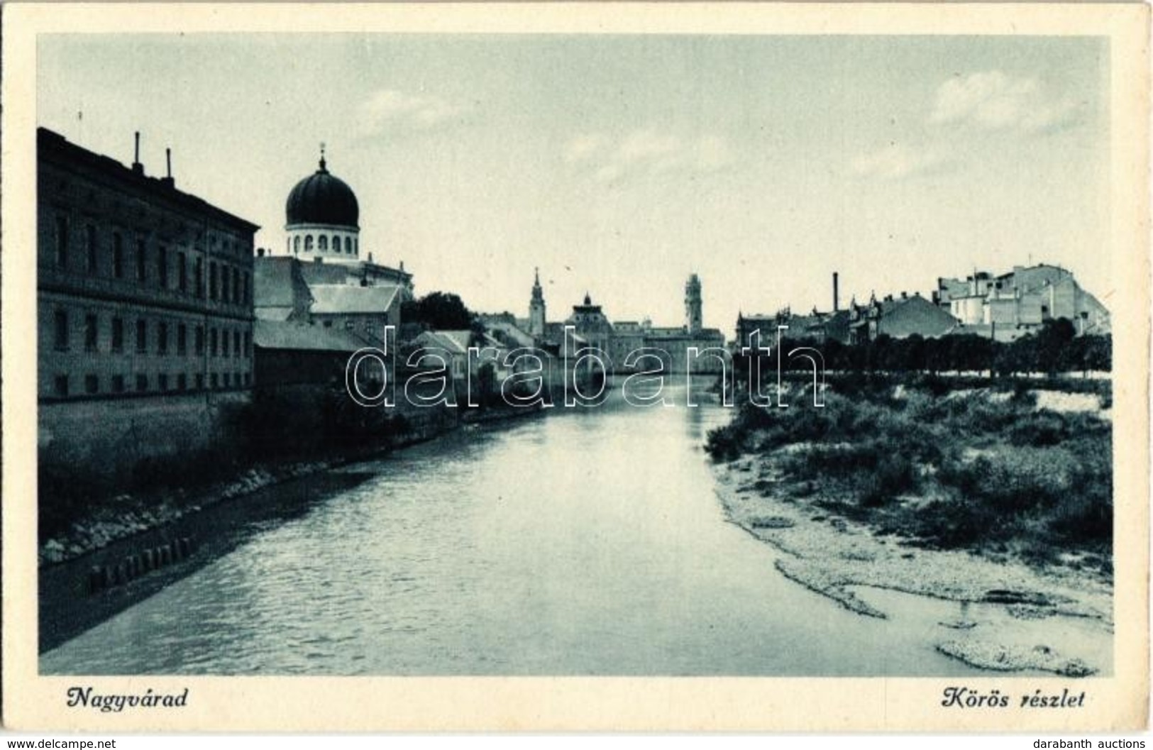 ** T1/T2 Nagyvárad, Oradea; Körös Folyópart, Izraelita Templom, Zsinagóga / Raul Cris Riverside, Synagogue - Ohne Zuordnung