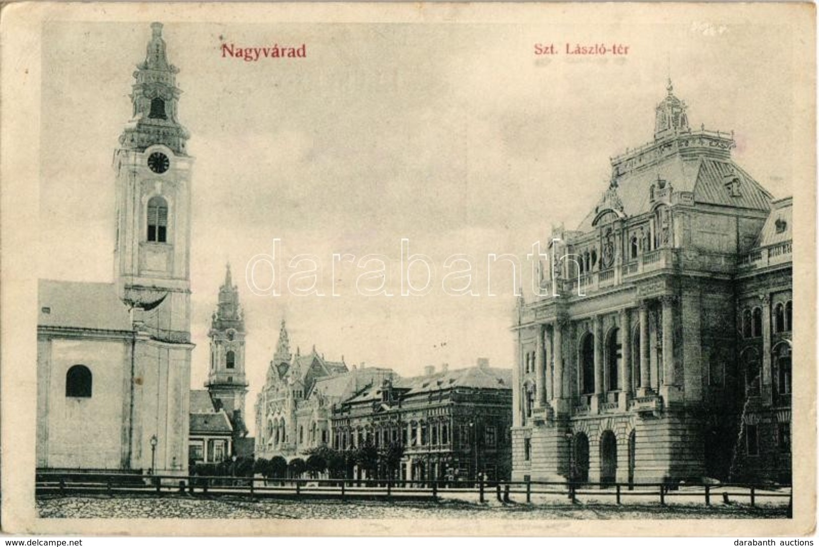 * T2/T3 Nagyvárad, Oradea; Szent László Tér, Templom / Square, Churches (apró Szakadás / Tiny Tear) - Sin Clasificación