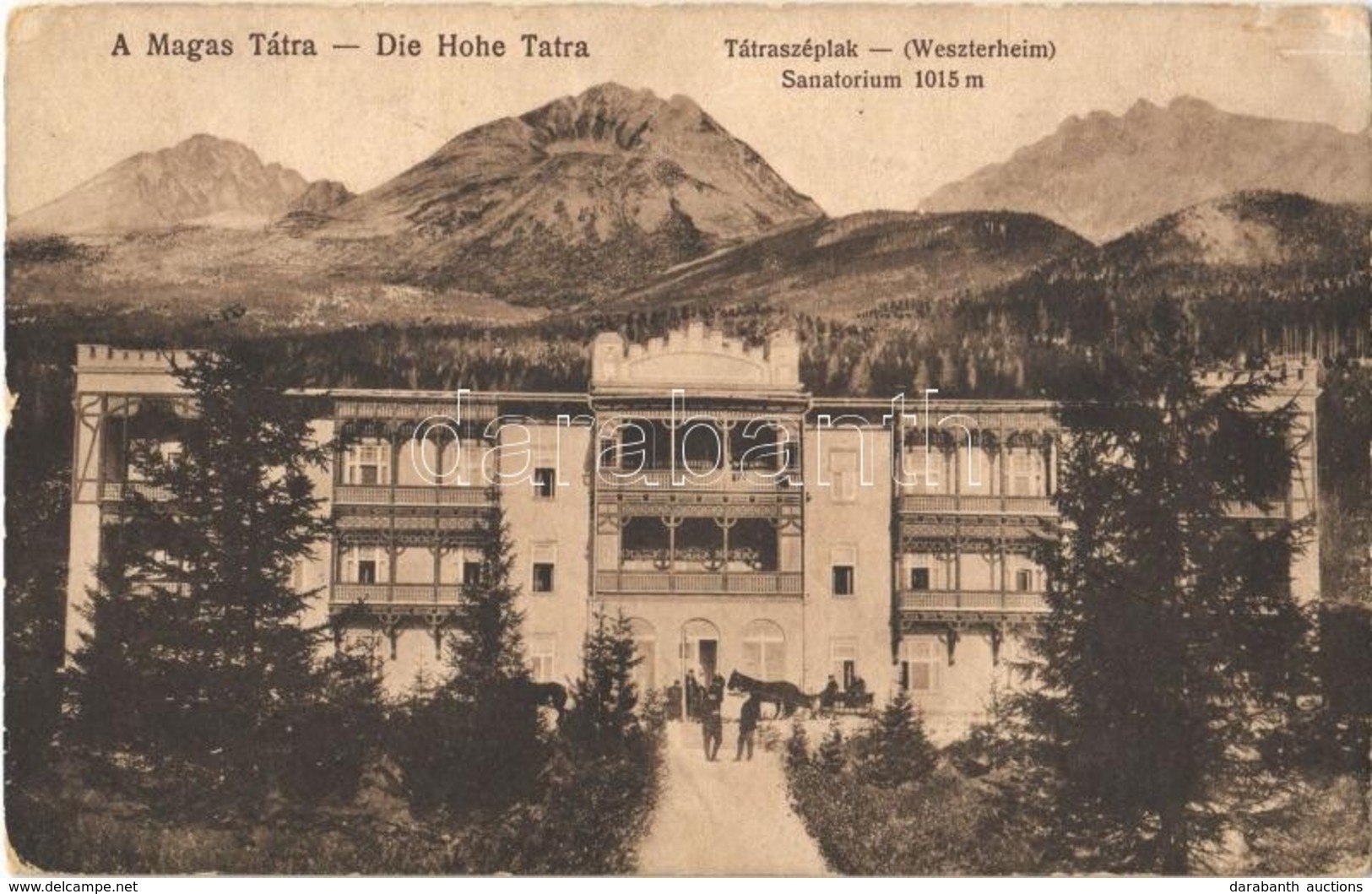 T2 1918 Tátraszéplak, Tatranska Polianka, Westerheim (Magas-Tátra, Vysoké Tatry); Szanatórium / Sanatorium - Sin Clasificación