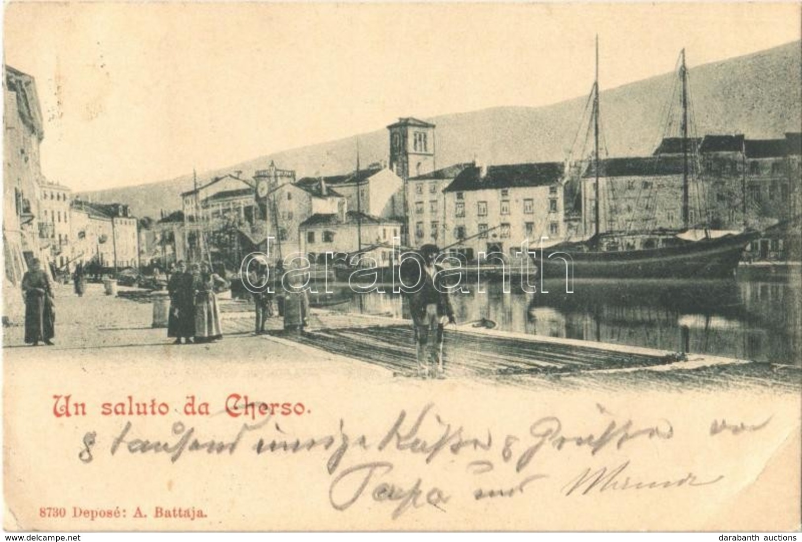 T2/T3 1899 Cres, Cherso; Port, Quay, Sailing Vessels (EK) - Otros & Sin Clasificación