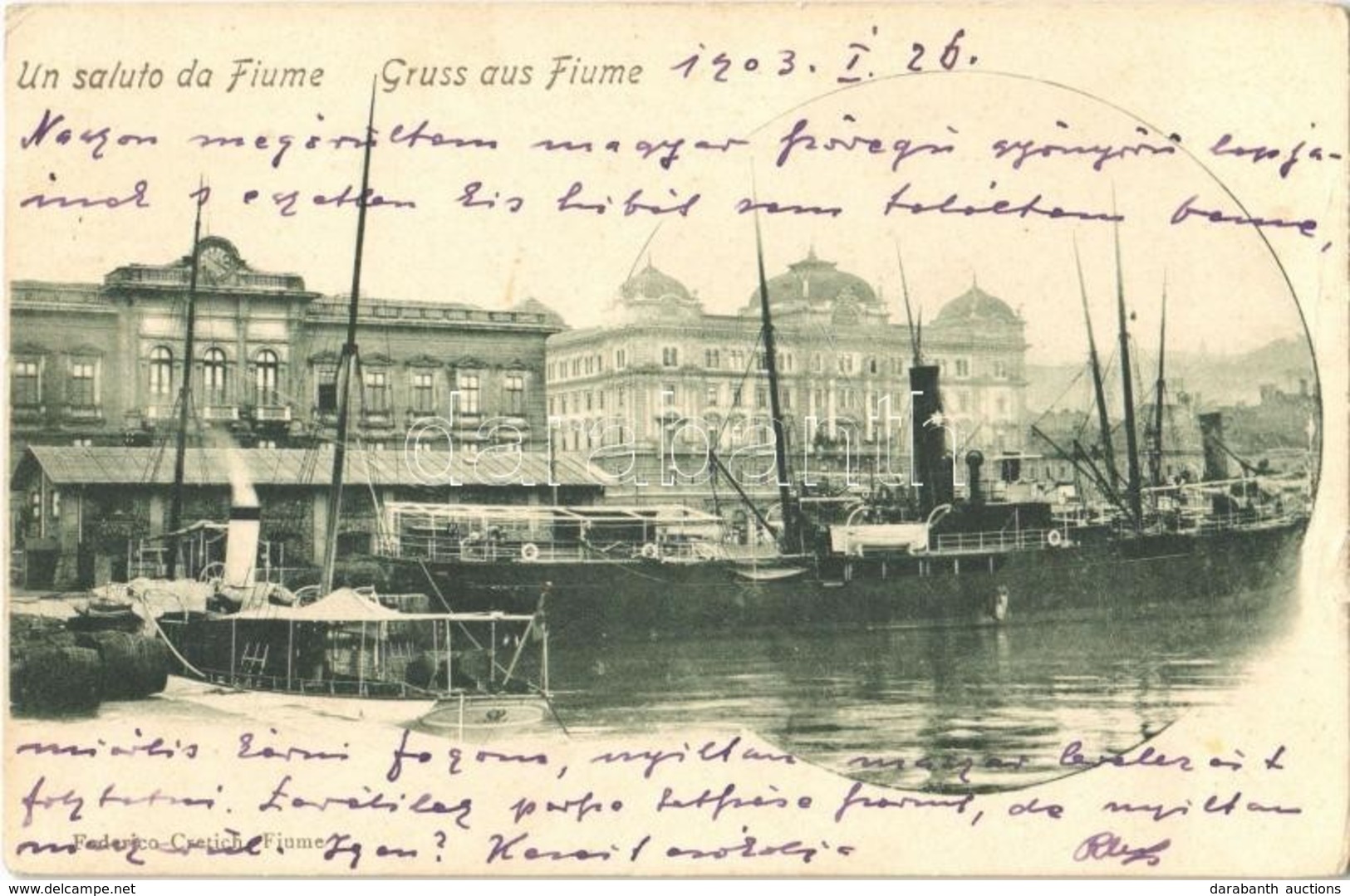 T2 1903 Fiume, Rijeka; Port, Steamships - Otros & Sin Clasificación