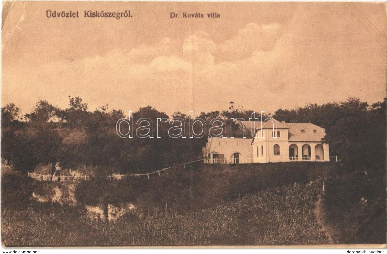 T2/T3 1915 Kiskőszeg, Batina (Darázs, Draz); Dr. Kováts Villa (EK) - Otros & Sin Clasificación