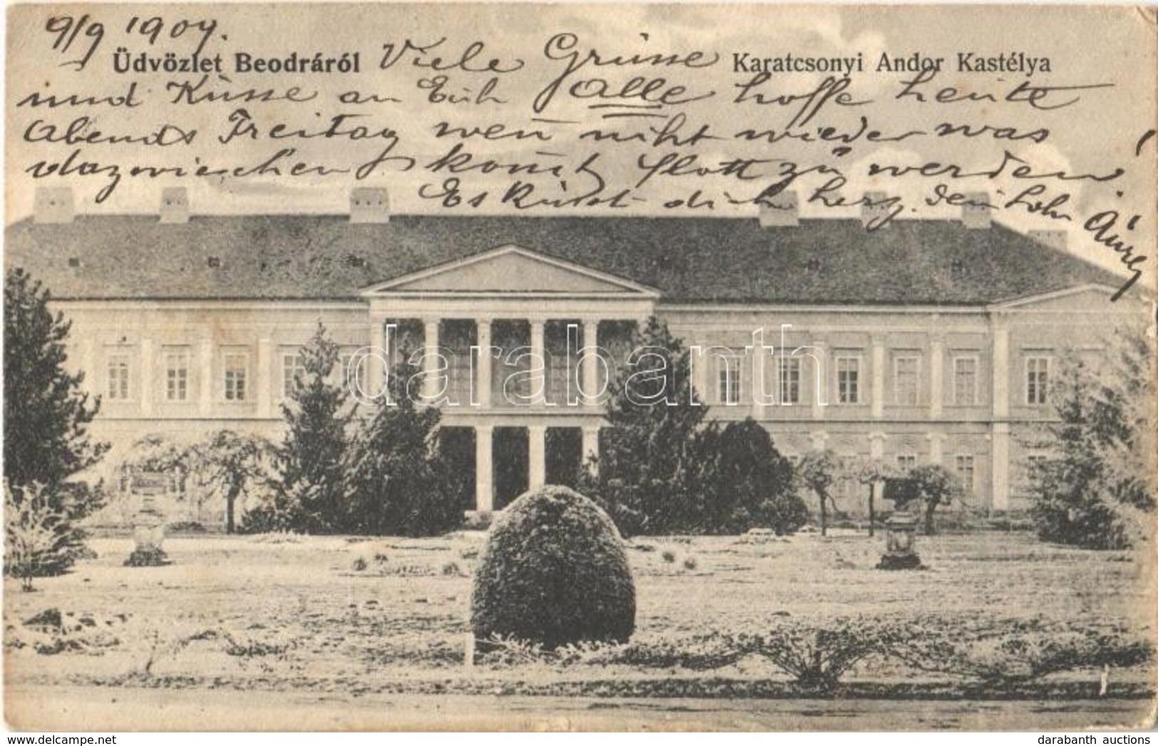 T2/T3 1909 Beodra, Novo Milosevo; Karátsonyi Andor Kastélya / Castle (EK) - Sin Clasificación